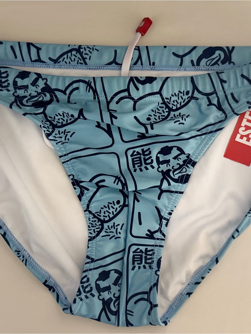 Estevez Light Blue Graphic Bikini Bottoms